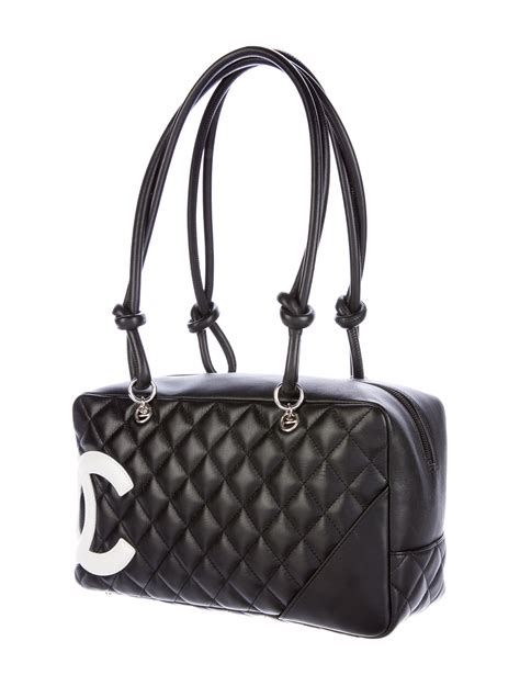 chanel cambon bowler bag|Chanel calfskin bowling bag.